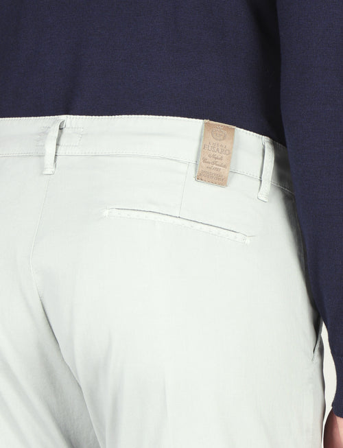 Pantaloni in cotone piqué|Colore:Perla