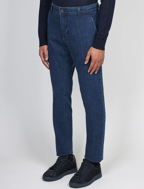 Jeans in denim di cotone |Colore:Lavaggio scuro
