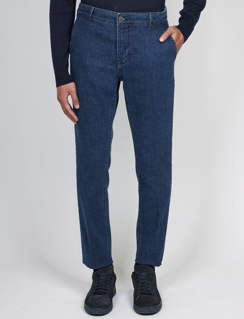 Jeans in denim di cotone |Colore:Lavaggio scuro