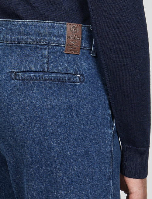 Jeans in denim di cotone |Colore:Lavaggio scuro