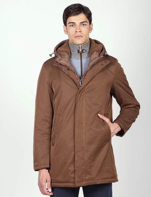 Parka imbottito con pettorina e cappuccio |Colore:Moro