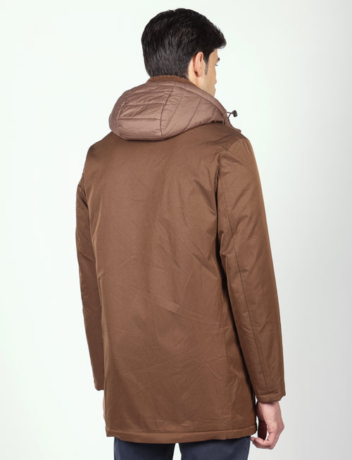 Parka imbottito con pettorina e cappuccio |Colore:Moro