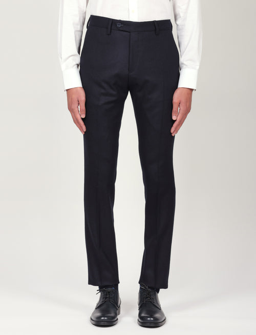 Pantaloni in flanella di lana |Colore:Blu