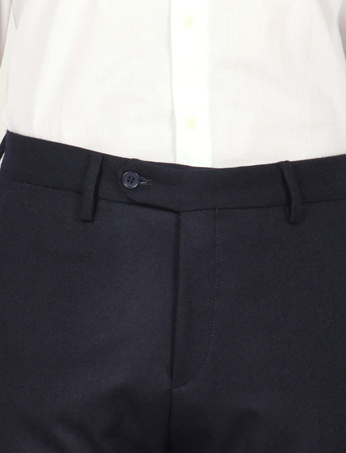 Pantaloni in flanella di lana |Colore:Blu