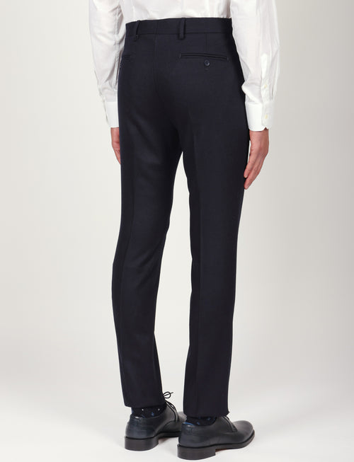 Pantaloni in flanella di lana |Colore:Blu