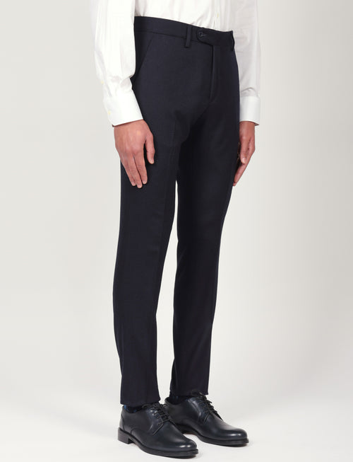 Pantaloni in flanella di lana |Colore:Blu