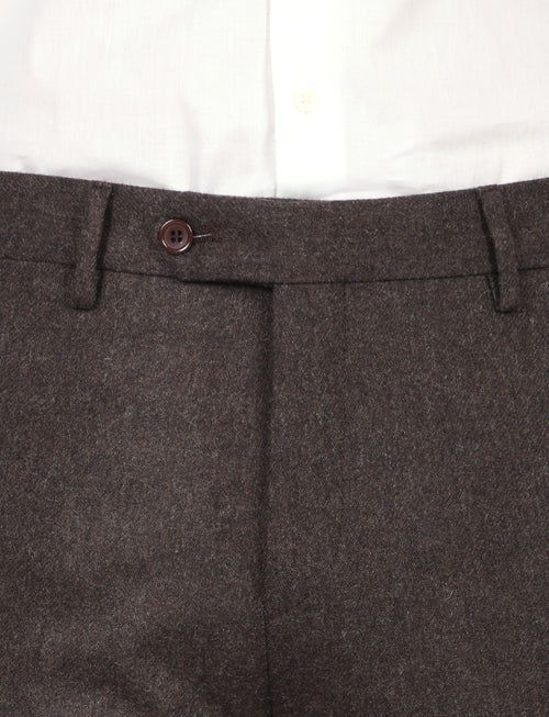 Pantaloni in flanella di lana |Colore:Moro