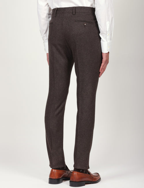 Pantaloni in flanella di lana |Colore:Moro