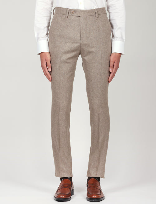 Pantaloni in flanella di lana |Colore:Beige