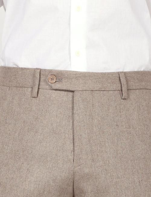 Pantaloni in flanella di lana |Colore:Beige