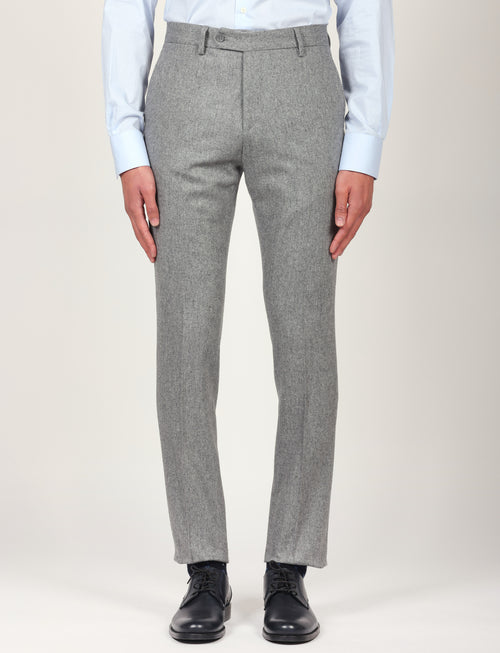 Pantaloni in flanella di lana |Colore:Grigio medio