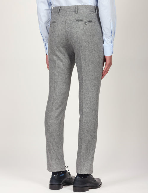 Pantaloni in flanella di lana |Colore:Grigio medio