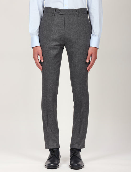 Pantaloni in flanella di lana |Colore:Antracite
