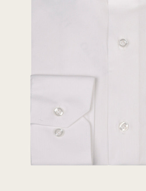 Camicia spigata in cotone |Colore:Bianco