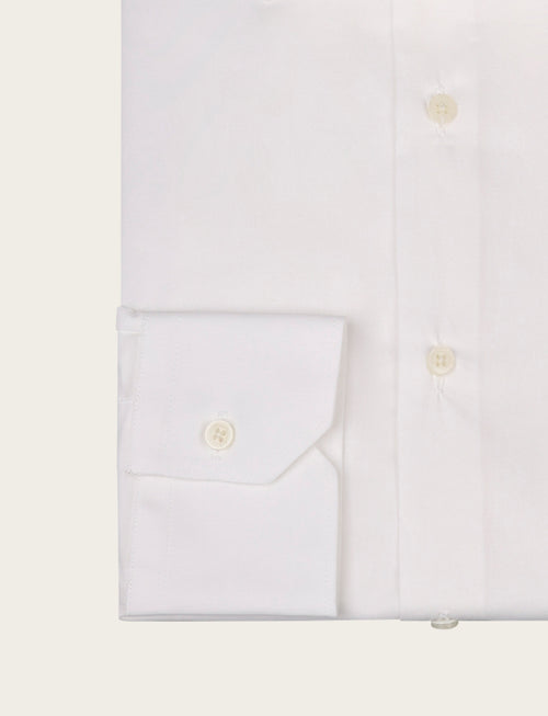 Camicia tinta unita in cotone stretch luigi fusaro