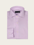 Camicia tinta unita in cotone stretch |Colore:Lilla