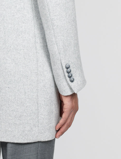 Cappotto doppiopetto spigato |Colore:Panna
