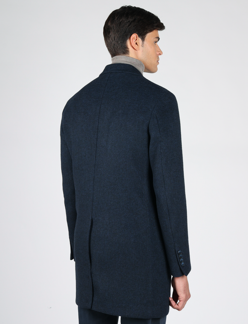 Cappotto doppiopetto spigato |Colore:Blu