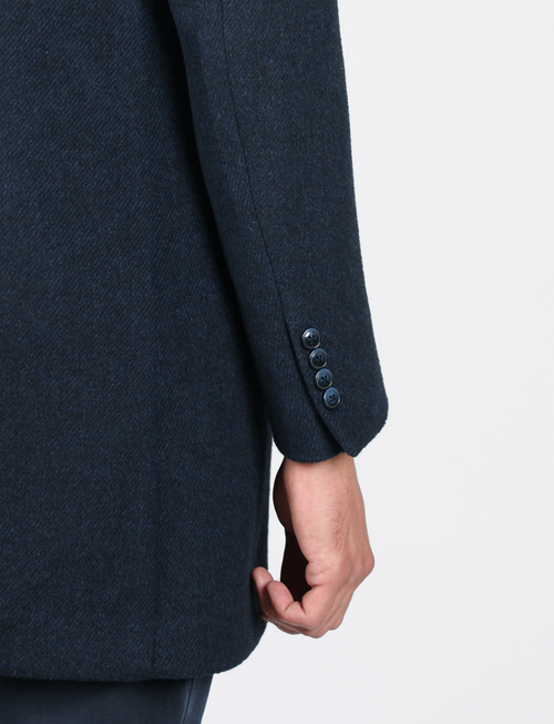 Cappotto doppiopetto spigato |Colore:Blu