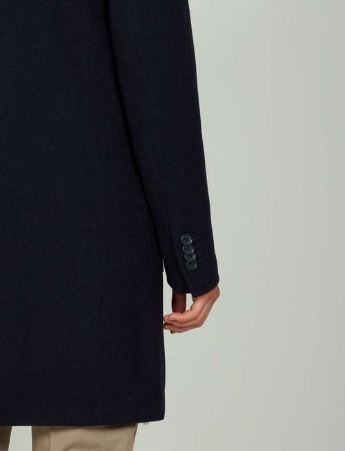 Cappotto in lana tessuto nido d'ape_Luigi Fusaro