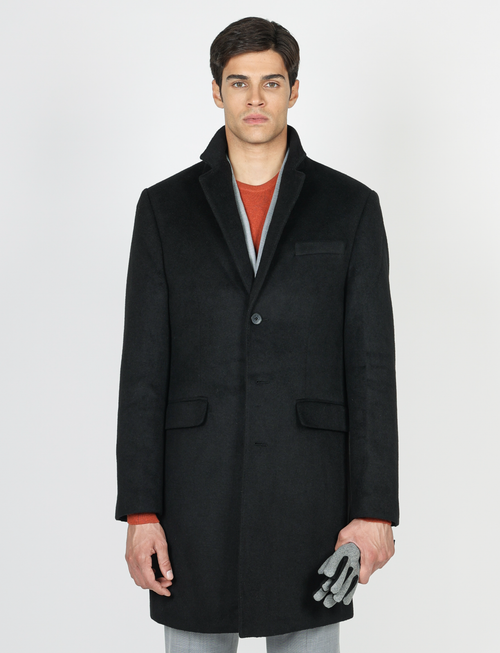 Cappotto classico in lana misto |Colore:Nero