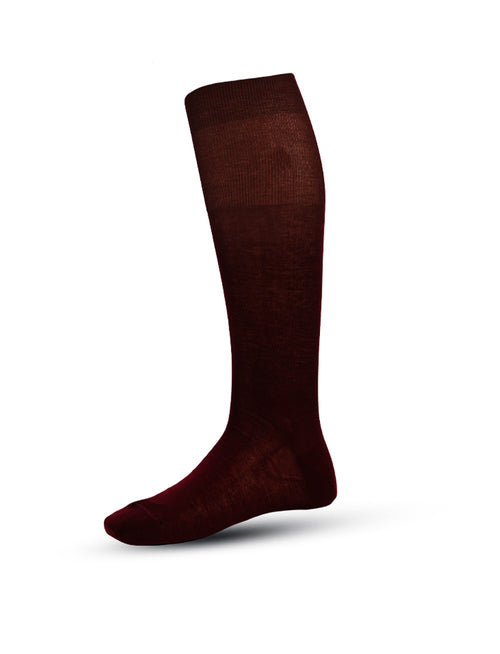 Calzini lunghi in filo di scozia |Colore:Bordo