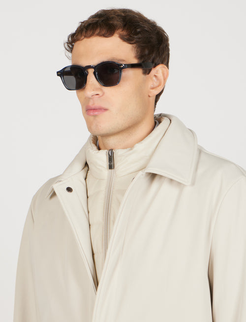 Trench tecnico con pettorina removibile |Colore:Panna