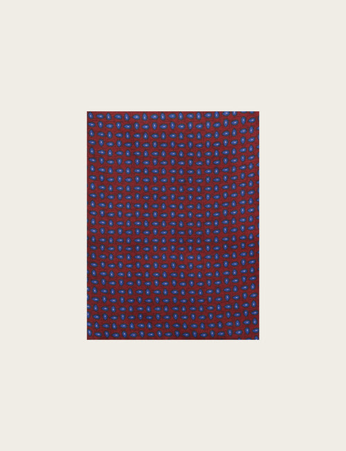 Sciarpa a micro fantasia geometrica in tessuto |Colore:Bordo