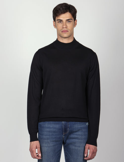 Lupetto in lana merinos|Colore:Nero