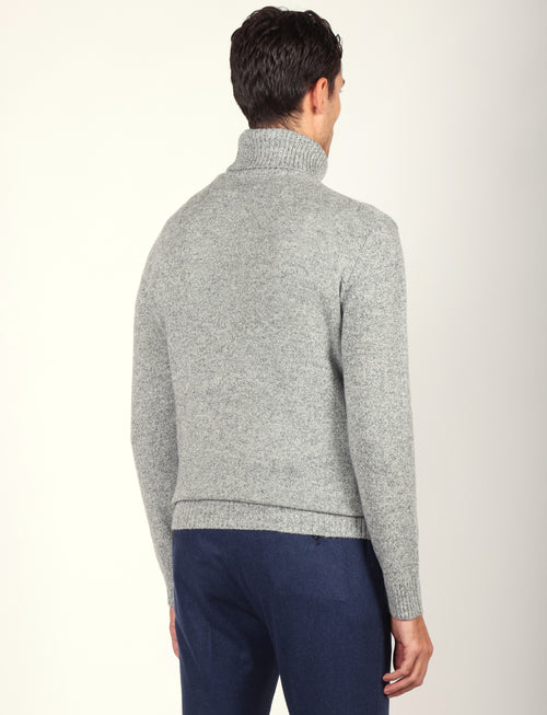 Dolcevita in lambswool moulinè |Colore:Grigio