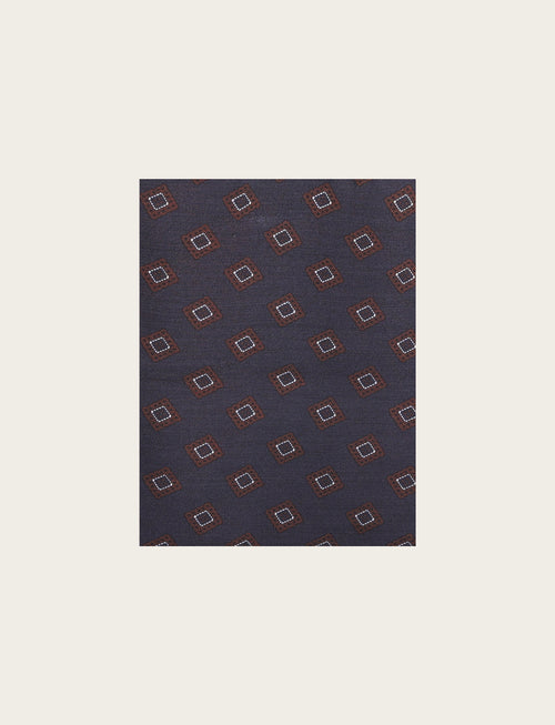 Sciarpa fantasia geometrica a rombi |Colore:Blu