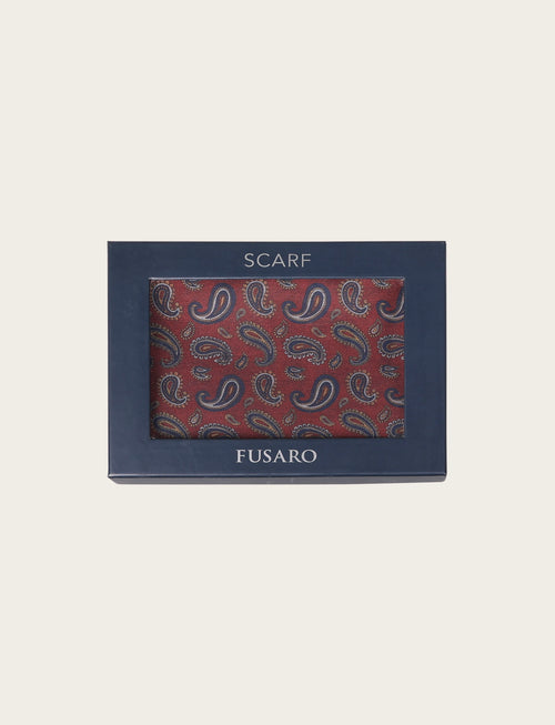 Sciarp fantasia paisley in tessuto fluido |Colore:Bordo