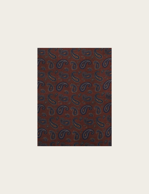 Sciarp fantasia paisley in tessuto fluido |Colore:Moro