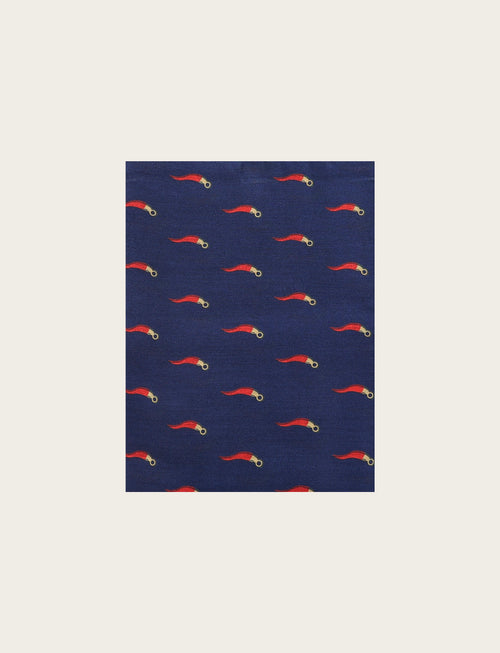Sciarpa fantasia cornetto napoletano |Colore:Blu