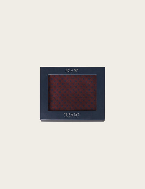 Sciarpa fantasia micro pois regolari|Colore:Bordo