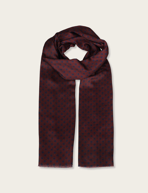 Sciarpa fantasia micro pois regolari|Colore:Bordo