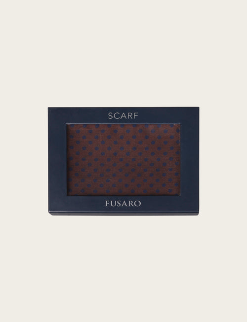 Sciarpa fantasia micro pois regolari|Colore:Moro