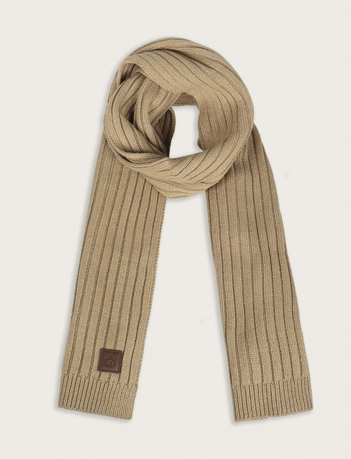 Sciarpa a coste in maglia|Colore:Beige