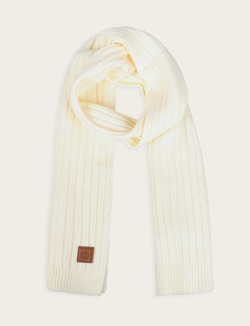 Sciarpa a coste in maglia|Colore:Panna