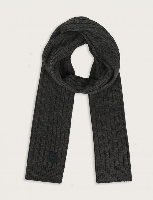 Sciarpa a coste in maglia|Colore:Antracite