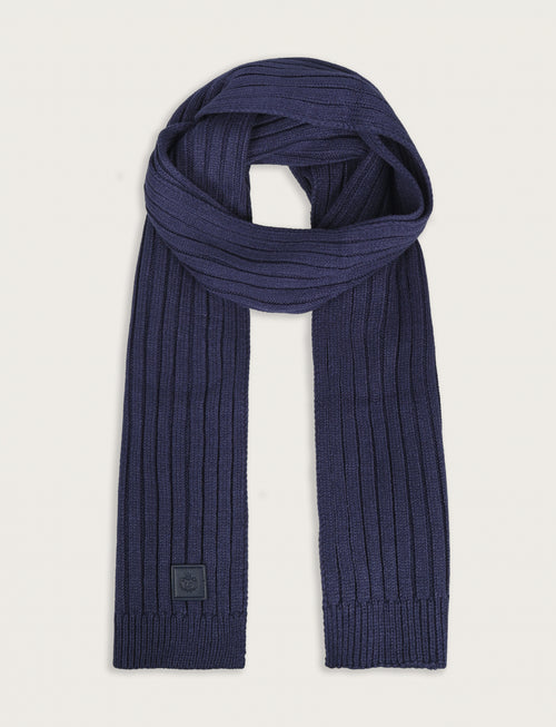 Sciarpa a coste in maglia|Colore:Avio