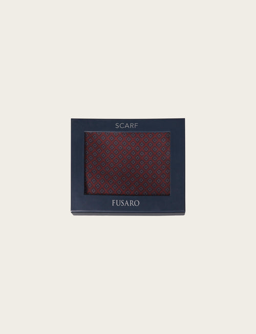 Sciarpa micro fantasia geometrica a rombi |Colore:Bordo