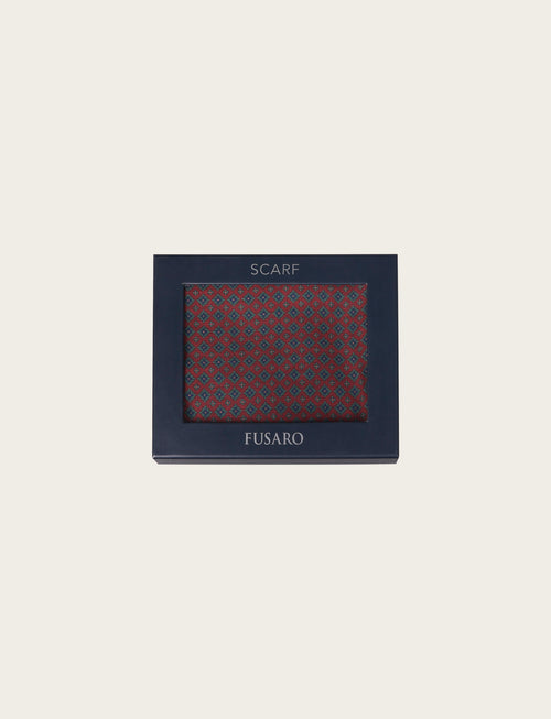 Sciarpa fantasia geometrica micro rombi |Colore:Rosso