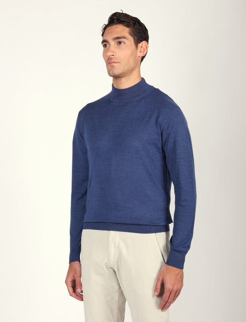 Lupetto in lana merinos|Colore:Avio