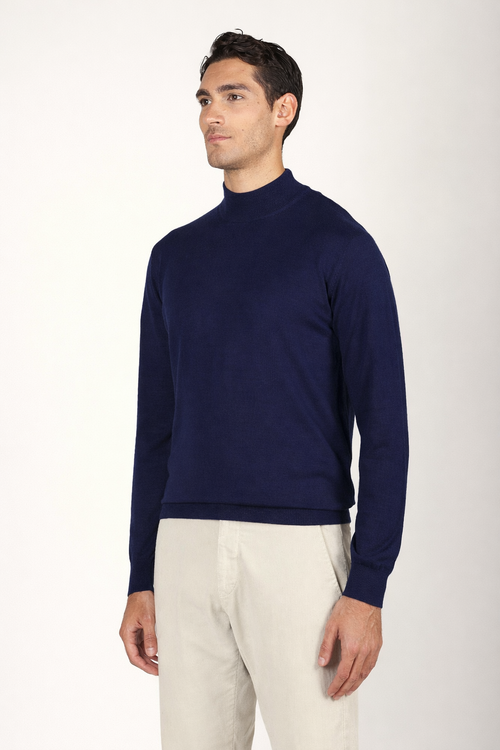 Lupetto in lana merinos|Colore:Blu