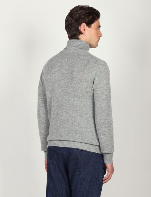 Dolcevita tinta unita in lana lambswool |Colore:Grigio medio