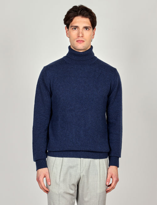 Dolcevita tinta unita in lana lambswool |Colore:Bluette