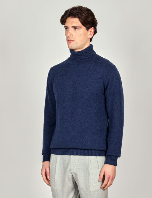 Dolcevita tinta unita in lana lambswool |Colore:Bluette