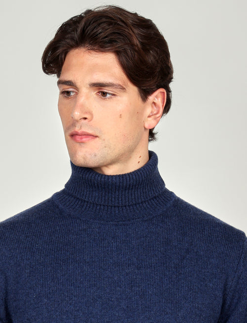 Dolcevita tinta unita in lana lambswool |Colore:Bluette