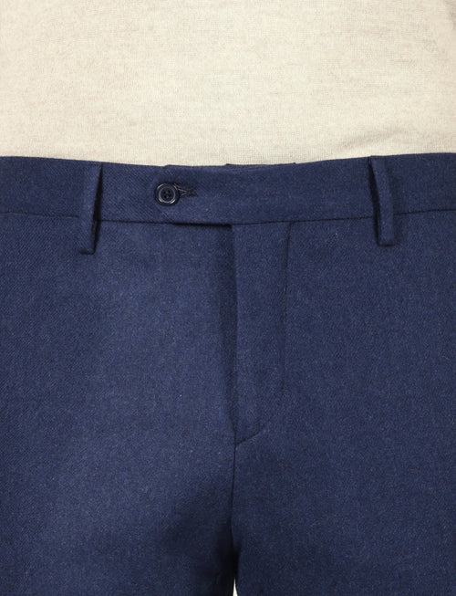 Pantaloni in flanella di lana |Colore:Avio